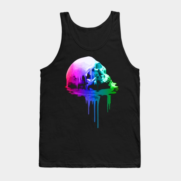 Melting Skull in Vivid Colors Tank Top by robotface